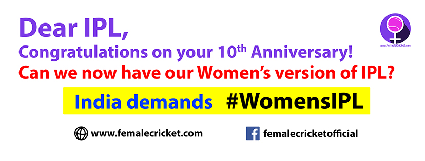 female cricket supporting women's IPL
