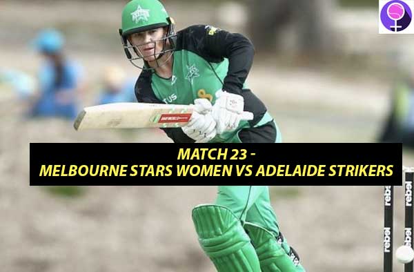 Match 23 – Melbourne Stars Women vs Adelaide Strikers Women at Karen Rolton Oval, Adelaide, South Australia