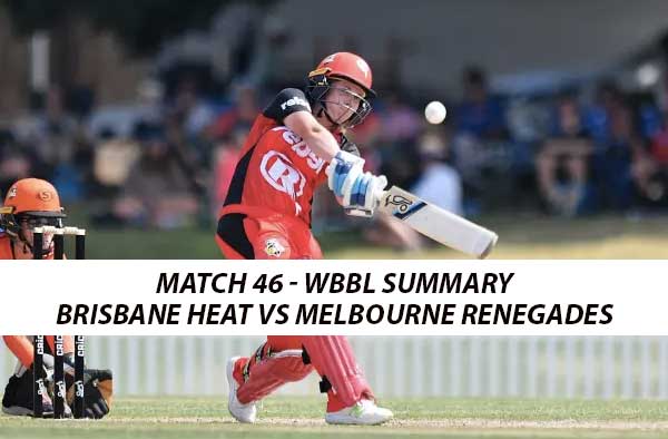 Match 46 – Brisbane Heat Women vs Melbourne Renegades Women at Harrup Park, Mackay