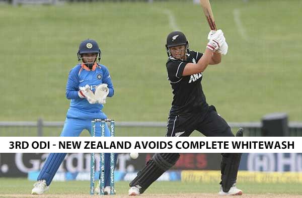 3rd ODI - Suzie Bates and Amy Satterthwaite's fifties hand New Zealand eves consolation win