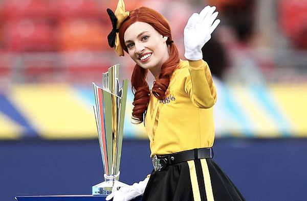 mma Watkins (pictured) walked the ICC Women's Cricket World Cup Trophy onto the field during the ICC Women's T20 Cricket World Cup, at GIANTS Stadium in Sydney, on Friday
