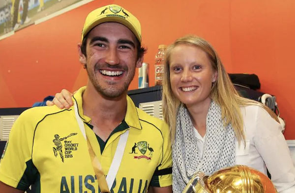 Mitchell Starc and Alyssa Healy. Pic Credits: ICC
