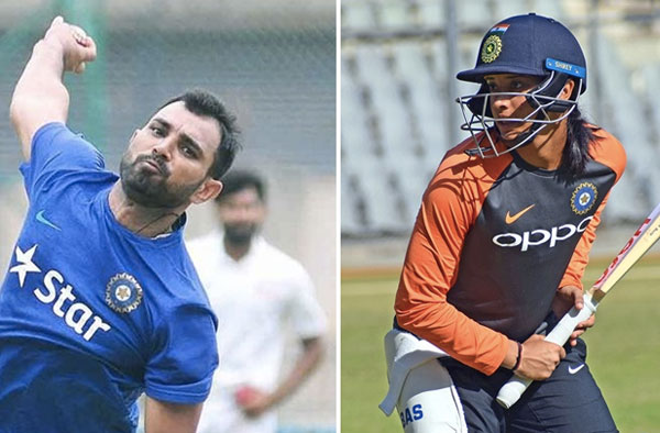 L-R: Mohammed Shami and Smriti Mandhana