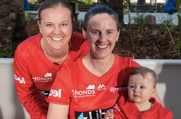 Lea Tahuhu, Amy Satterthwaite with Baby Grace