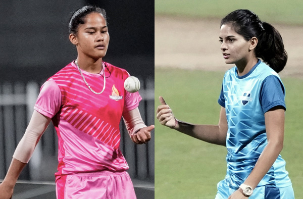 L-R: Simran Bahadur and Priya Punia. PC: Sharjah Cricket / Twitter