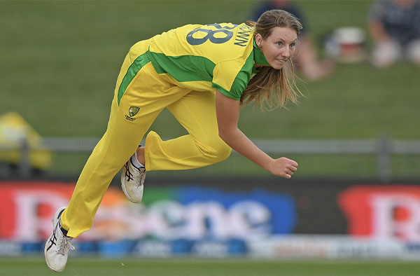 Darcie Brown in action. PC: AusWomenCricket / Twitter