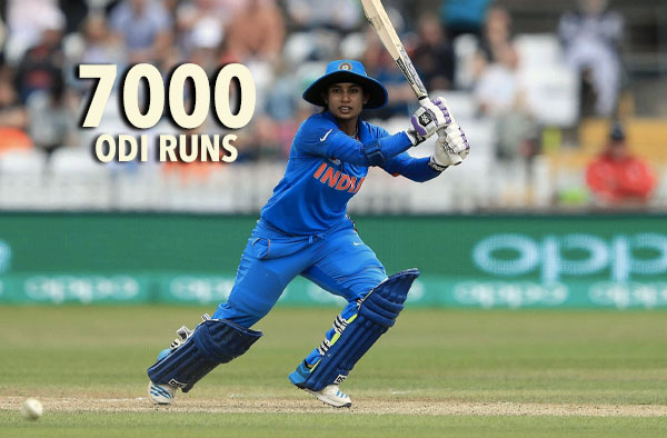 Mithali Raj gets to 7000 ODI Runs. PC: Twitter