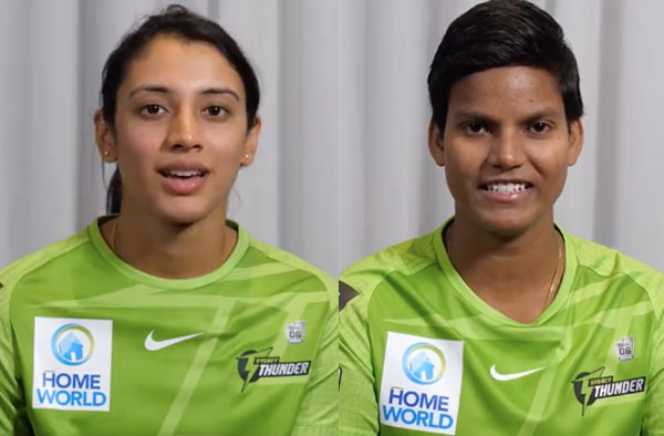 Indian Pair Smriti Mandhana and Deepti Sharma joins Sydney Thunder for WBBL