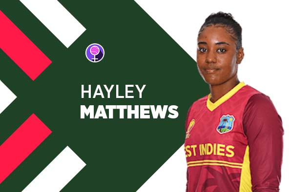 Player Profile of Hayley Matthews in Women's Cricket World Cup 2022. PC: jeetwin888.com