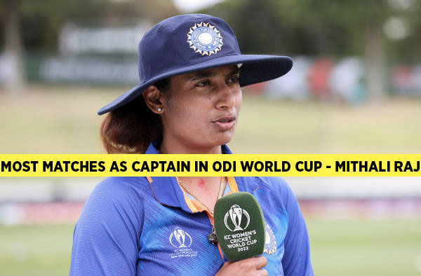 Mithali Raj Tops the List for Most Matches as India Captain in World Cup . PC: ICC/ Getty Images