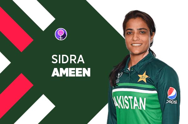 Player Profile of Sidra Ameen in Women's Cricket World Cup 2022. PC: jeetwin888.com