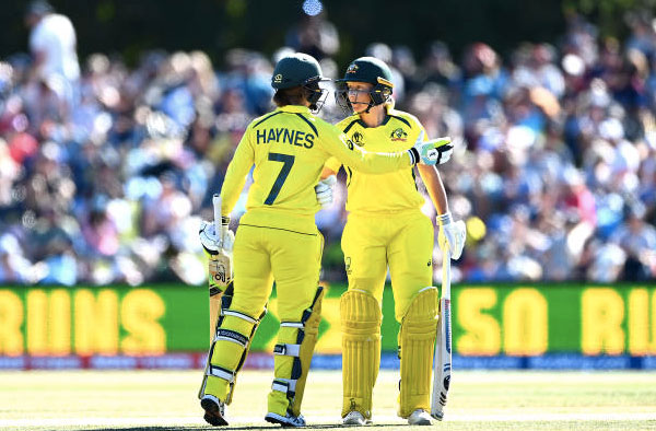 Alyssa Healy and Rachael Haynes break 25 Year Old Record by Debbie Hockley. PC: ICC/ getty images