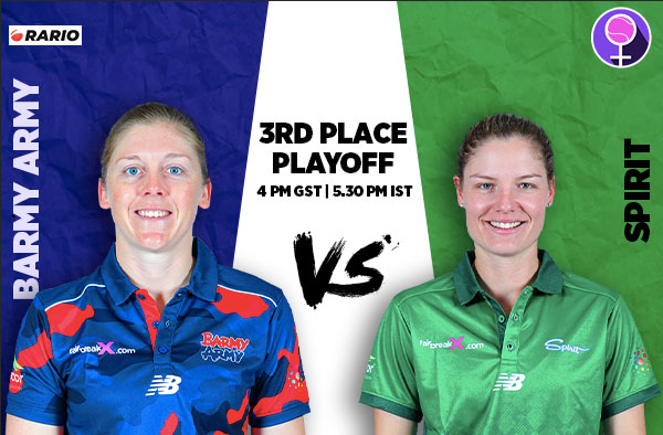 3rd place play off: Barmy Army v Spirit Women | Squads | Players to watch | Fantasy Playing XI | Live streaming