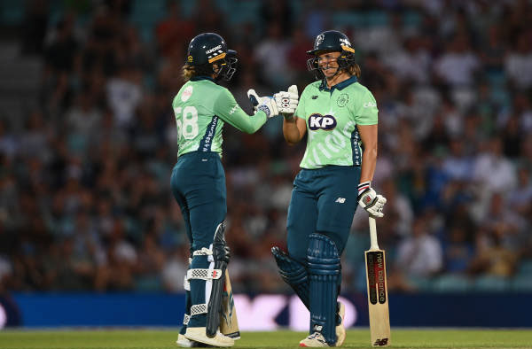 Lauren Winfield-Hill and Alice Capsey steer Invincibles to their First Win. PC: Getty Images