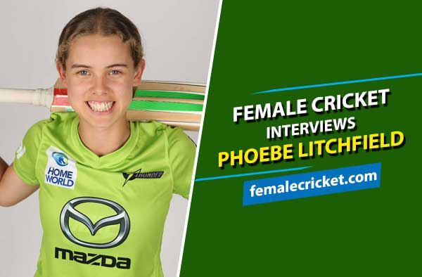 Female Cricket interviews Phoebe Litchfield.