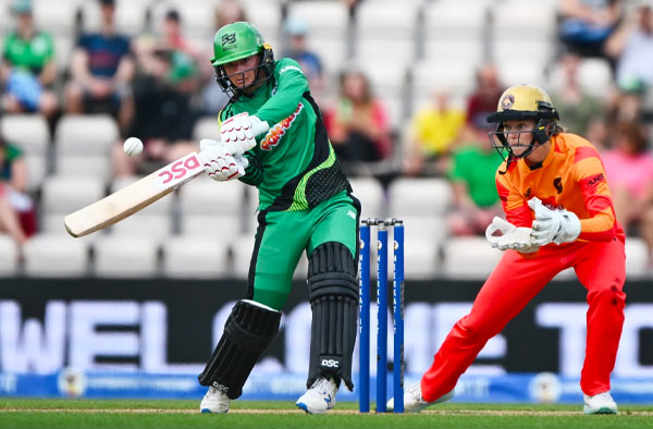 Danielle Wyatt in action in The Hundred. PC: Getty