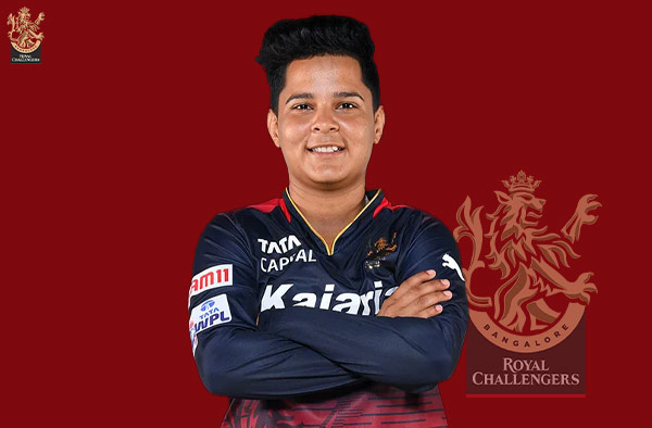 Kanika Ahuja for Royal Challengers Bangalore in WPL. PC: Female Cricket