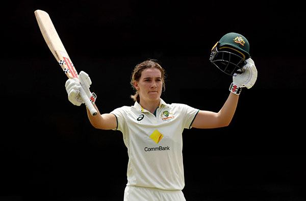 Annabel Sutherland scores maiden Test Double Century. PC: Getty