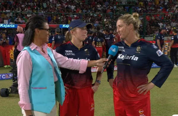"Glad to win the trophy before the boys" - Sophie Devine