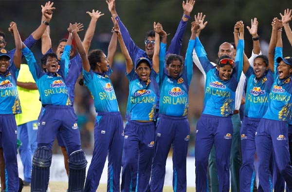 President Wickremesinghe and Cricket Greats Celebrate Sri Lanka Women’s First Asia Cup Win. PC: ACC