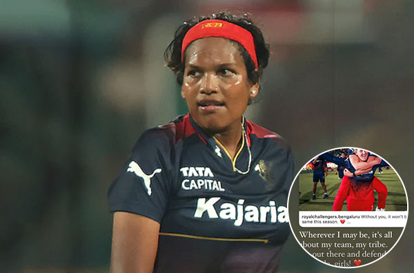 Asha Sobhana leaves a message for her RCB teammates via her Instagram story