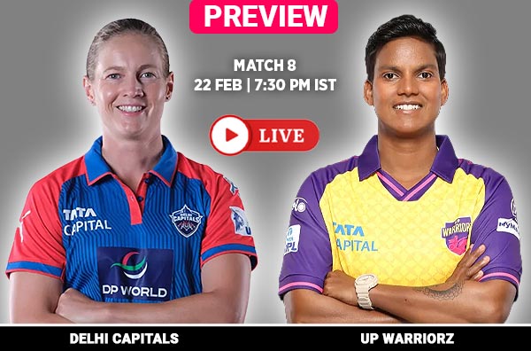Match 8: Delhi Capitals vs UP Warriorz | Squads | Players to Watch | Fantasy Playing XI | Live Streaming | Pitch Report