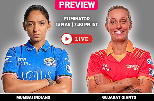 Eliminator: Mumbai Indians Women vs Gujarat Giants Women| Squads | Players to Watch | Fantasy Playing XI | Live Streaming | Pitch Report