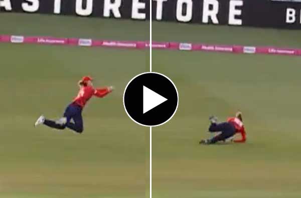 Watch Video: England's Lauren Bell Takes a Stunning Catch to Dismiss Mandy Mangru in 1st T20I Against West Indies