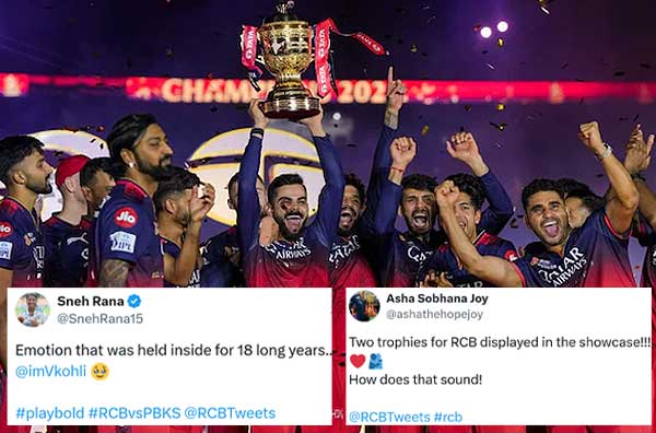 See Reactions: RCB Women Celebrate as the Men's Team Ends IPL Trophy Drought in IPL 2025